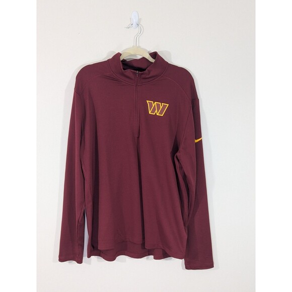 Nike Men's Burgundy Washington Commanders Sideline Dri-FIT Half-Zip Pullover XL - Picture 2 of 8